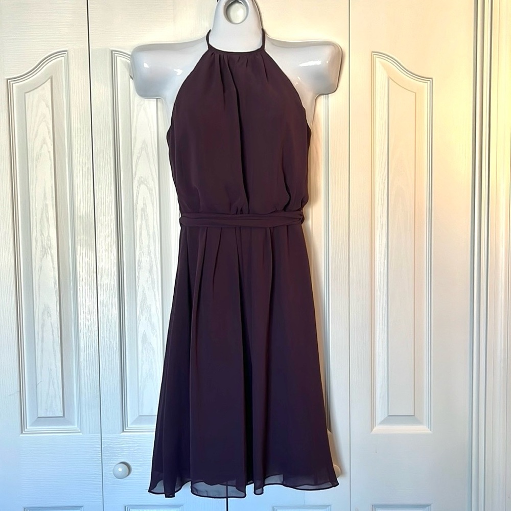 Bill Levkoff Plum Formal Dress